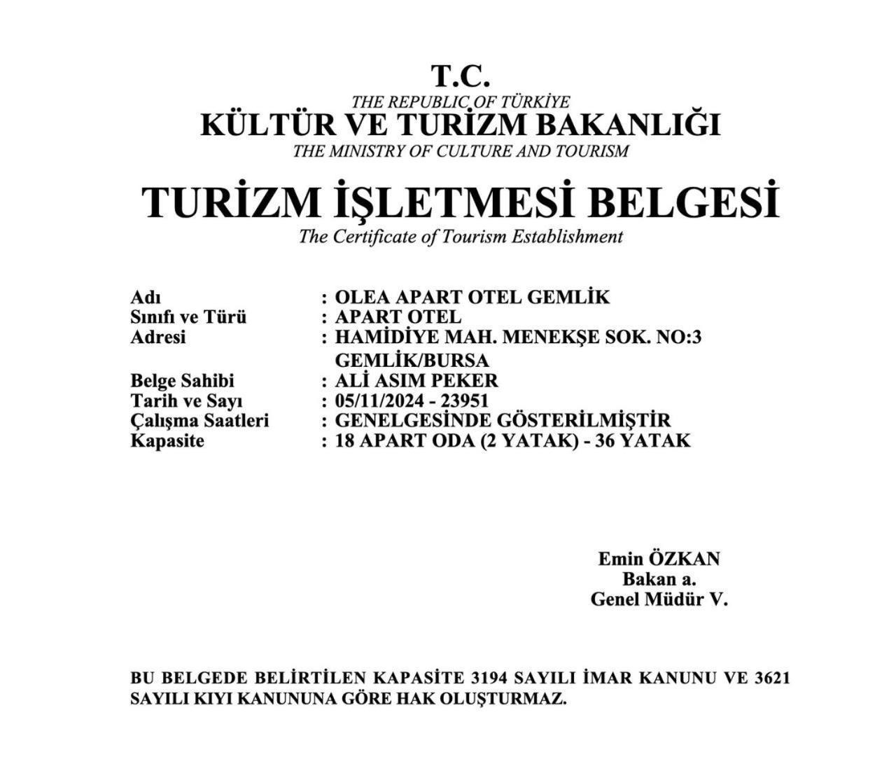 Olea Suites Otel Gemlik Exterior foto